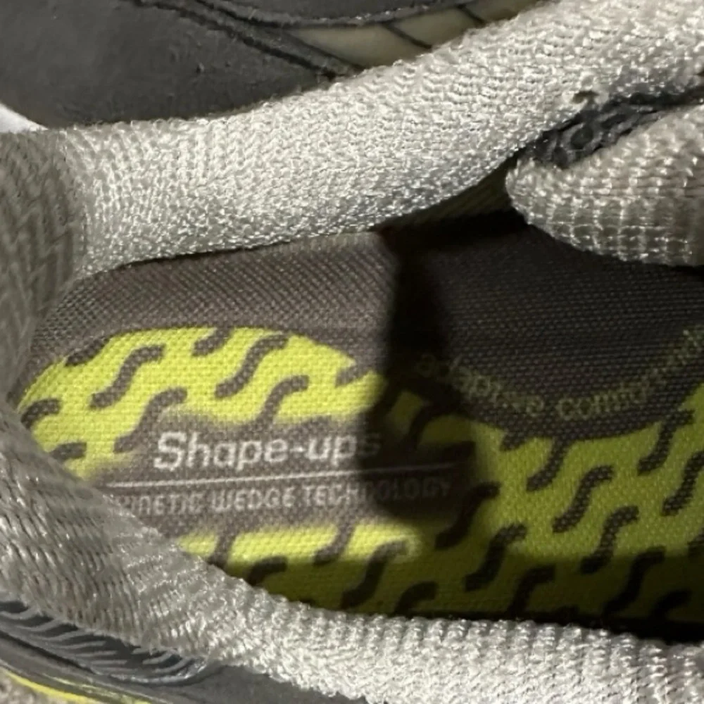 Skechers Shape Ups Resistance Gray Chunky Heel Sneakers for Women, Size 10.